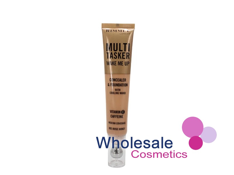 6 x Rimmel Multi Tasker Wake Me Up Foundation & Concealer 20ml - 065 ROSE HONEY